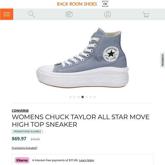 Converse Light Blue High Top Platform Sneakers - Size 6 - Picture 8 of 8